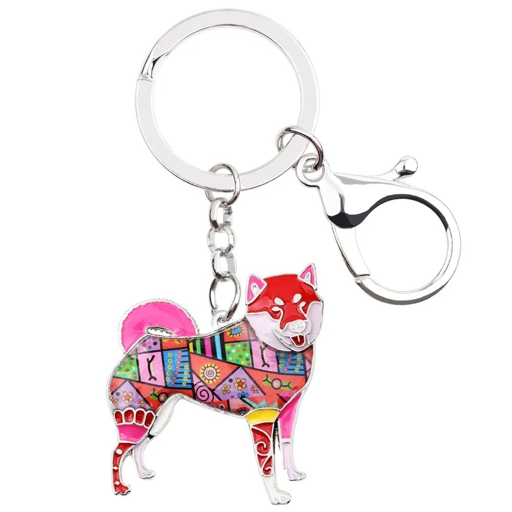 Artistic Akita Keychain