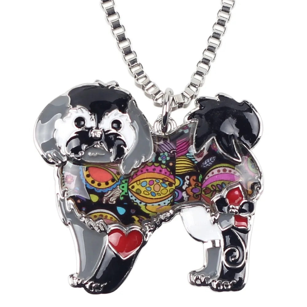 Artistic Coton de Tulear Necklace / Keychain