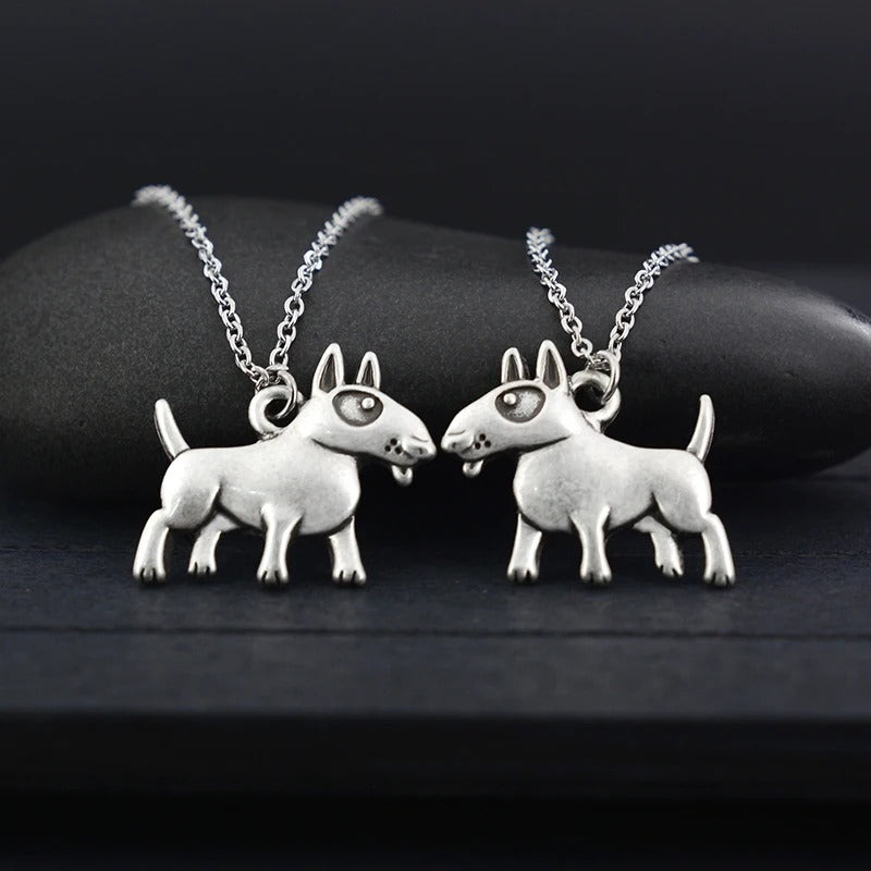Vintage Bull Terrier Jewelry Set