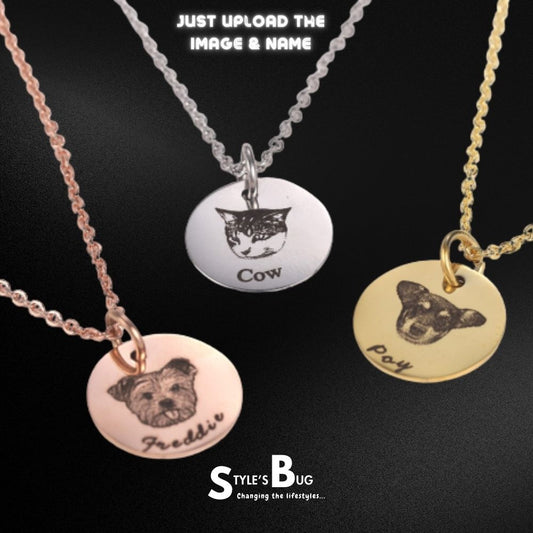 Custom pet photo & name necklace by SB