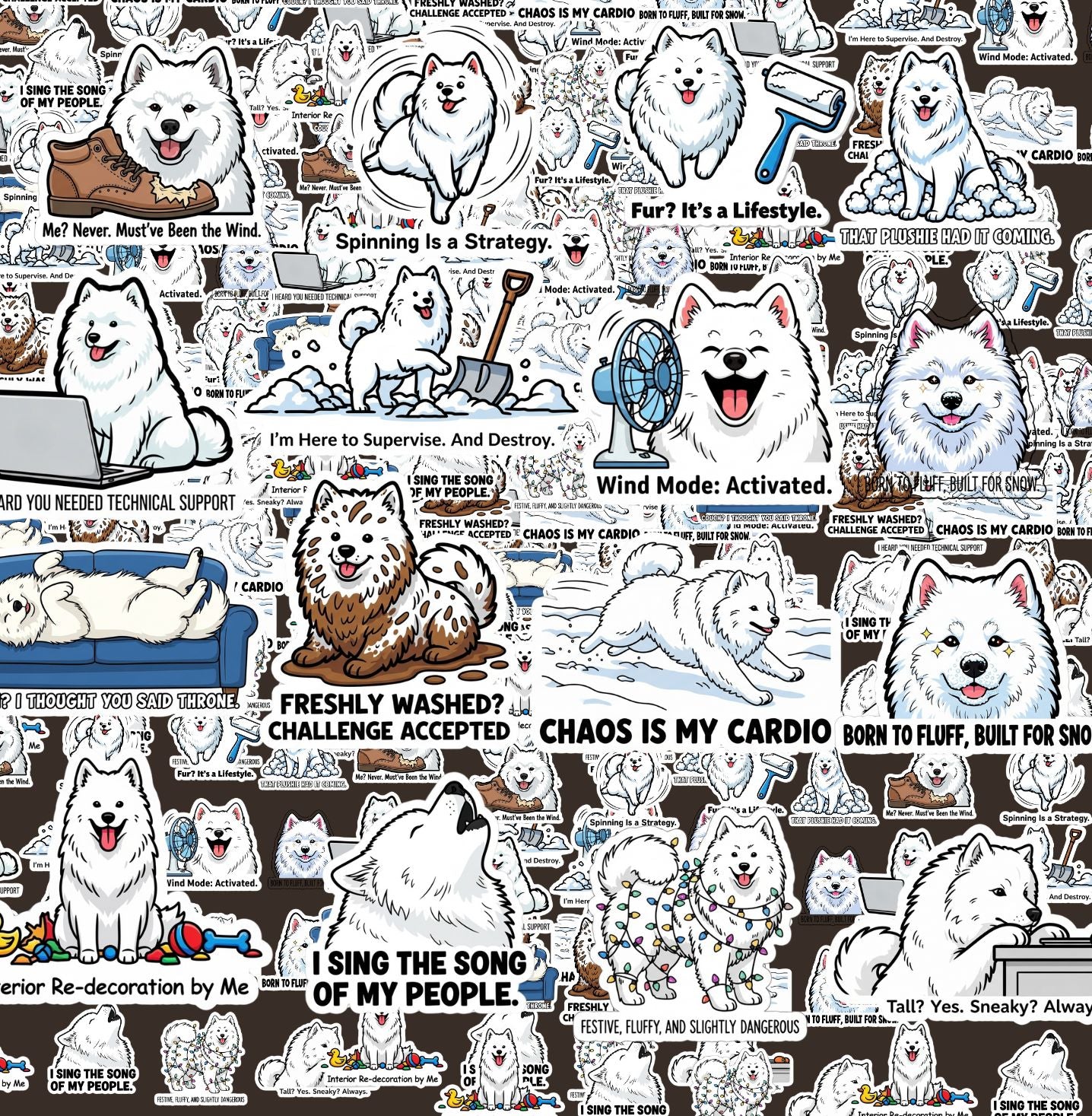 Samoyed Sticker Packs by Style's Bug