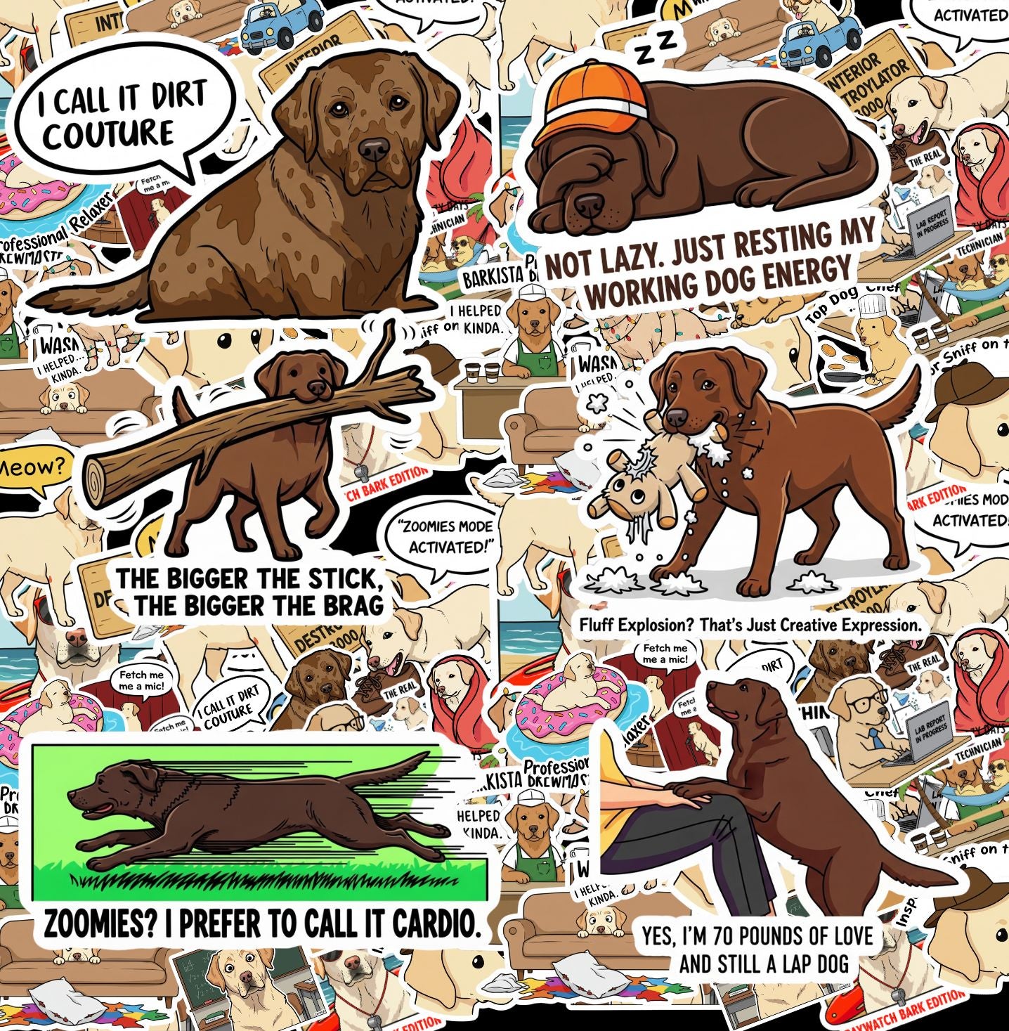 Labrador Sticker Pack by Style's Bug