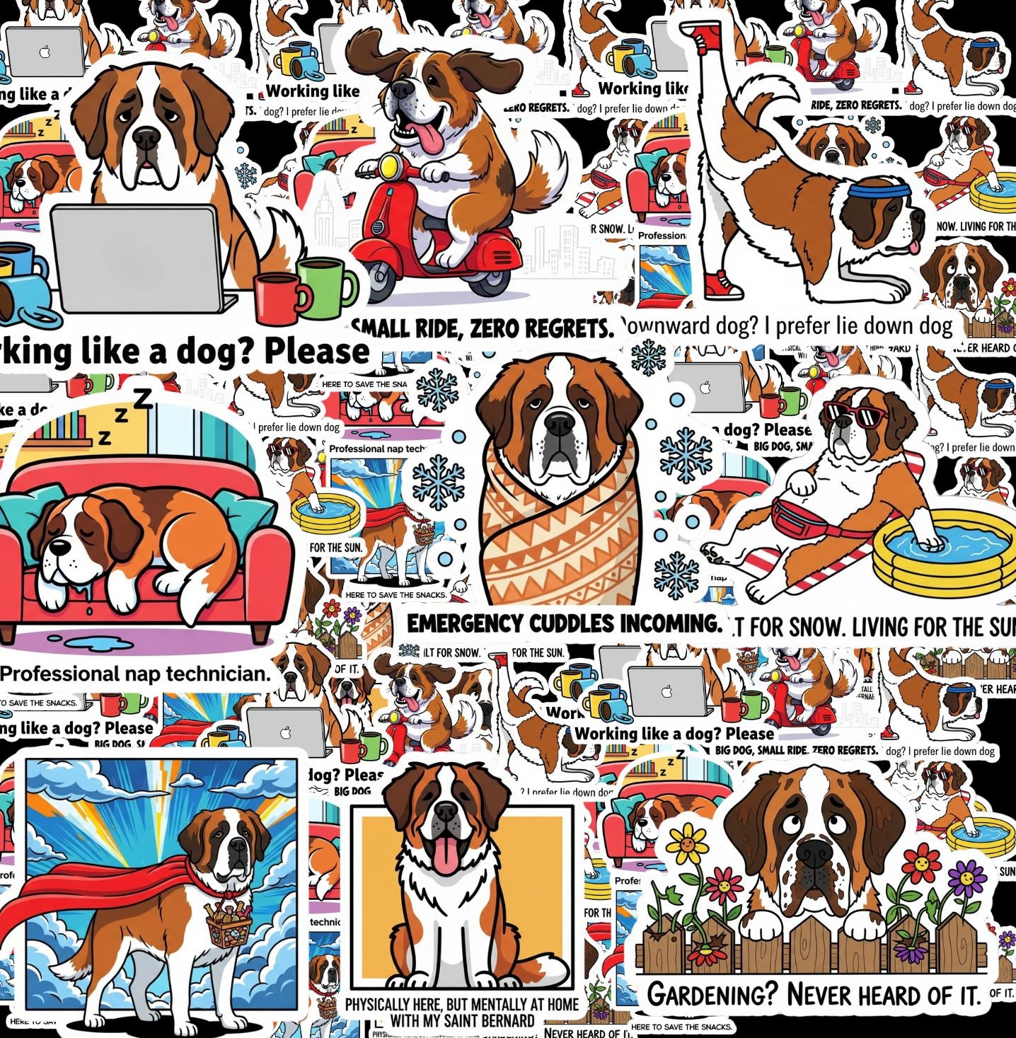 Saint Bernard Sticker Packs by Style's Bug
