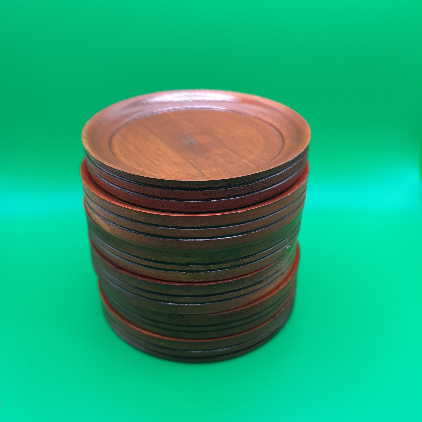Mahogany Coasters - Handcrafted from Wood (6pcs)