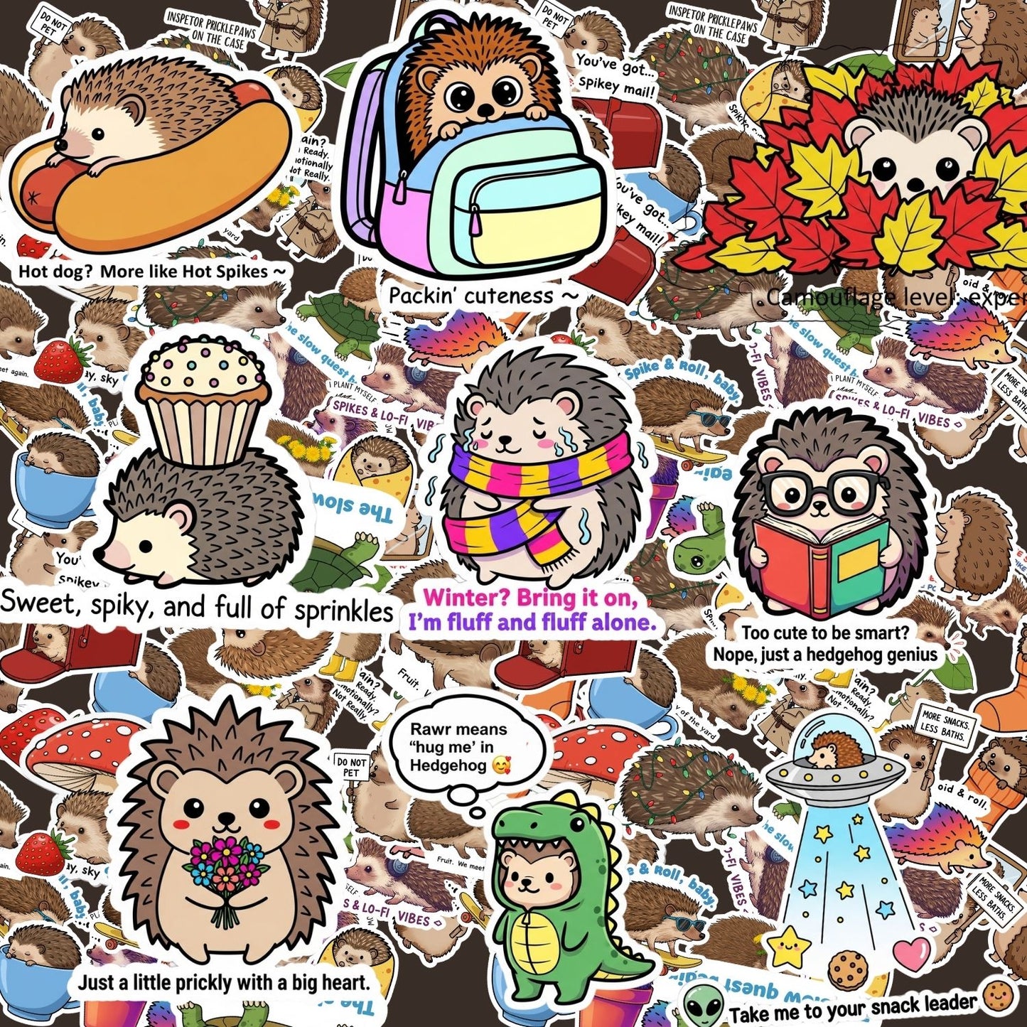 Hedgehog Sticker Pack by Style's Bug