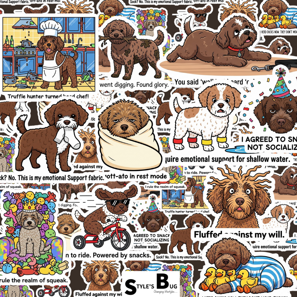 Labradoodle Sticker Packs by Style's Bug