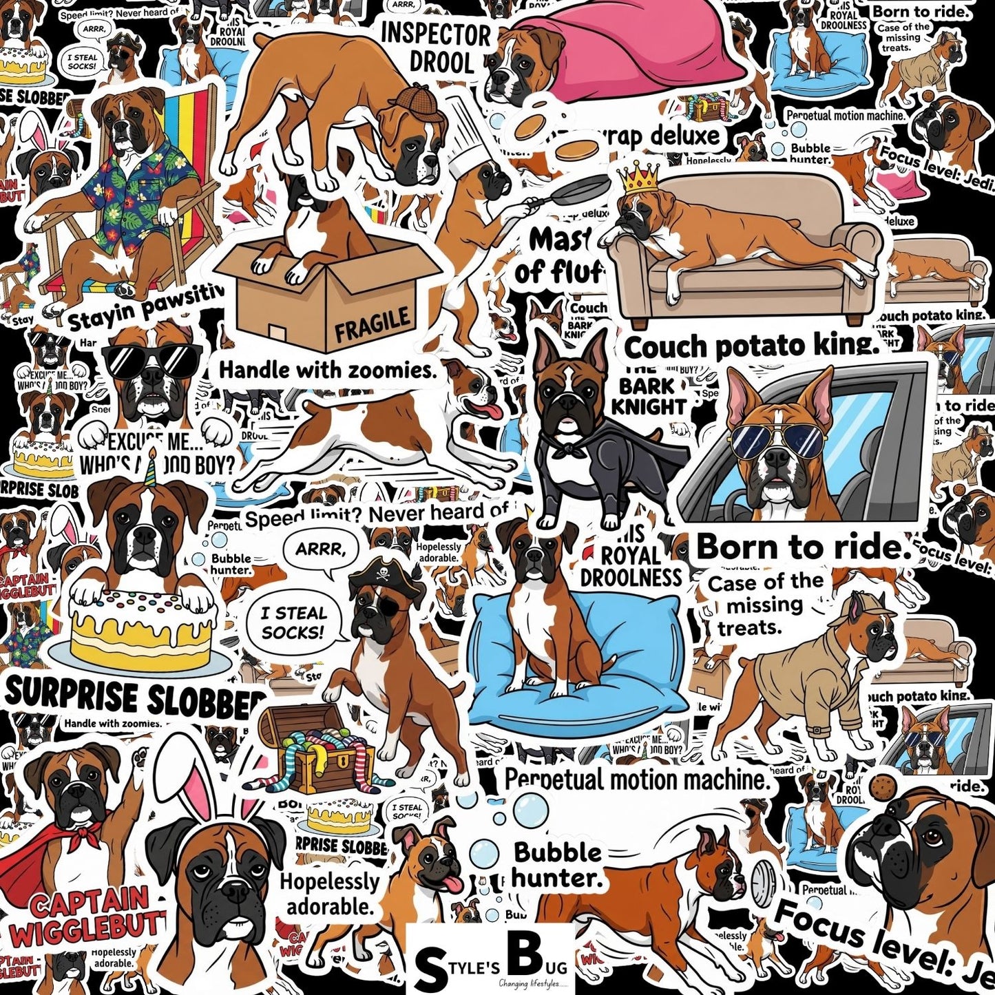 Boxer Sticker Packs by Style's Bug