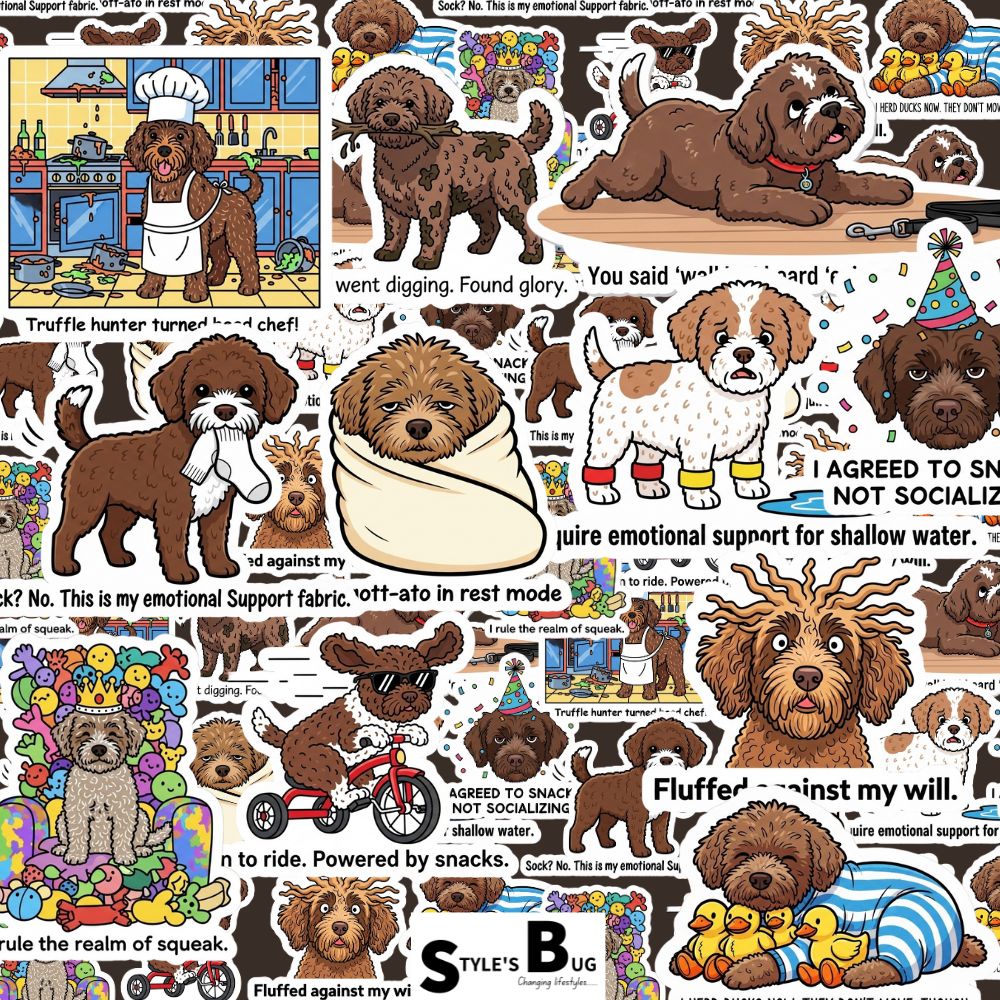 Lagotto Romagnolo Sticker Packs by Style's Bug
