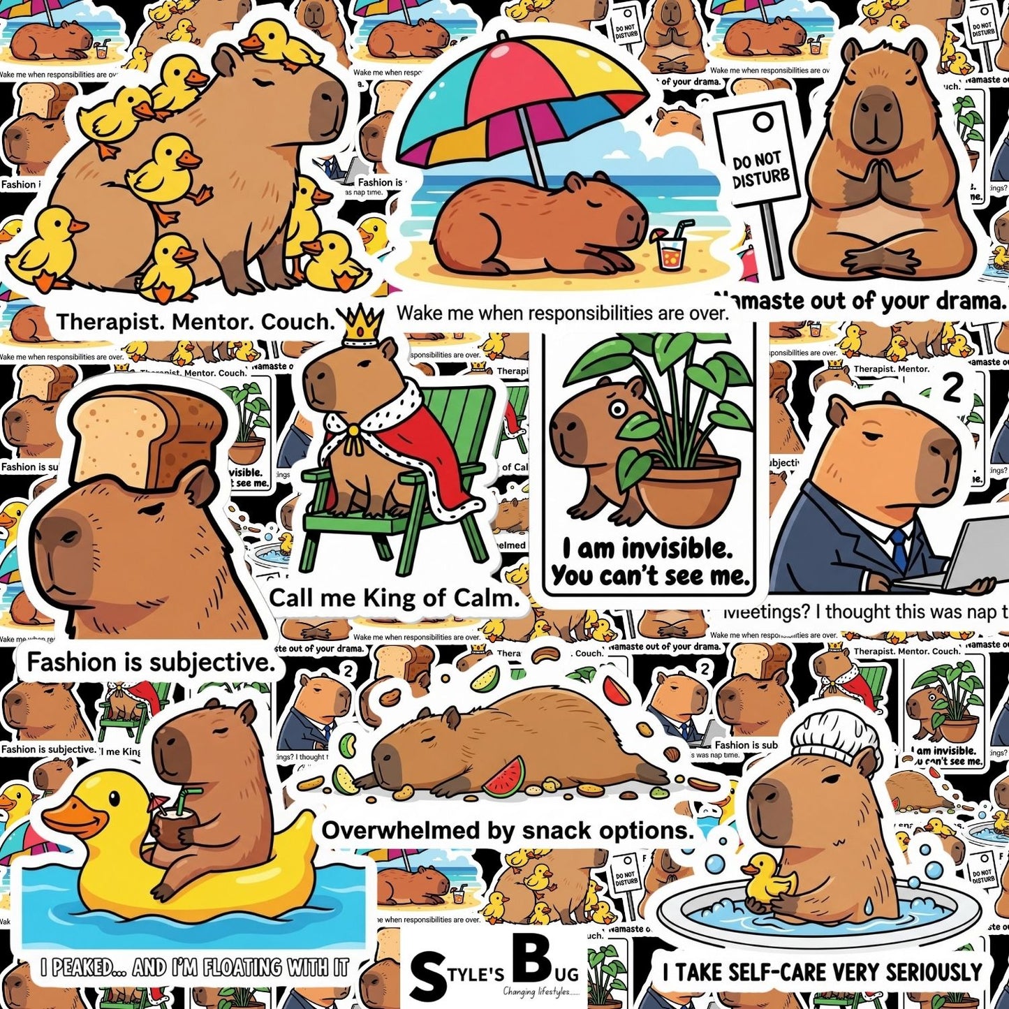 Capybara Sticker Packs by Style's Bug