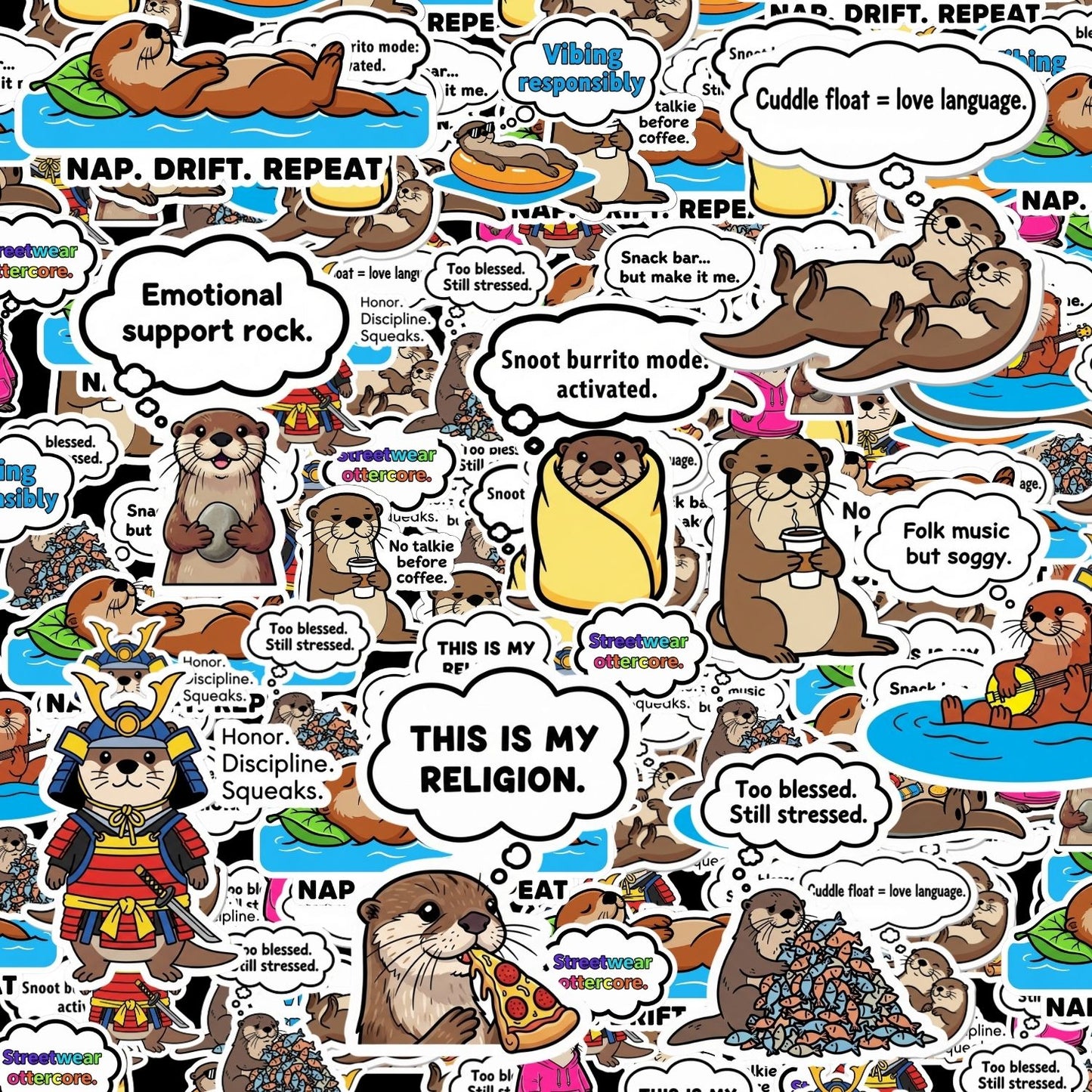 Otter Sticker Pack by Style's Bug