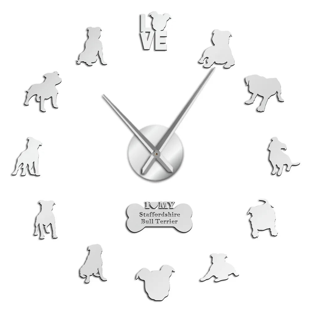 Staffordshire Bull Terrier Clock