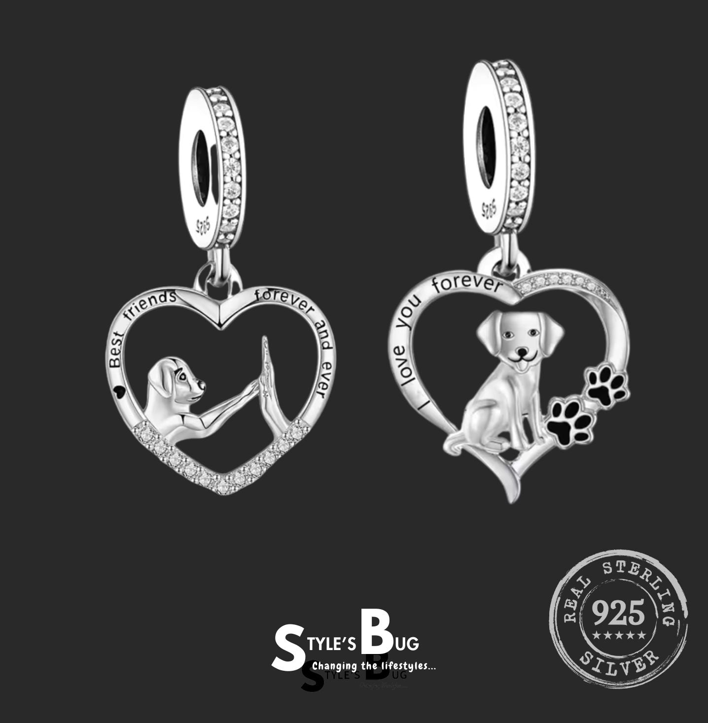 Vizsla "I love you forever" Pendants