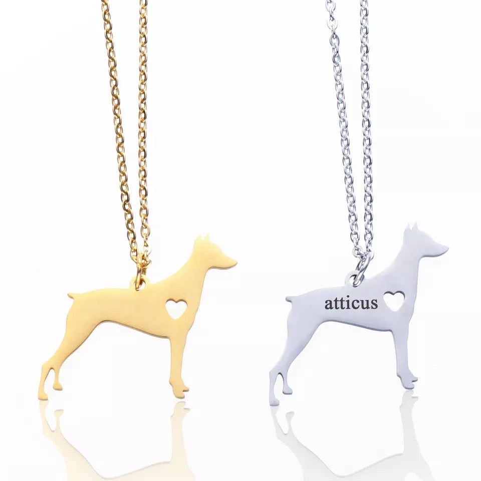 PAWsonalized Dobermann Necklaces by Style's Bug - Style's Bug