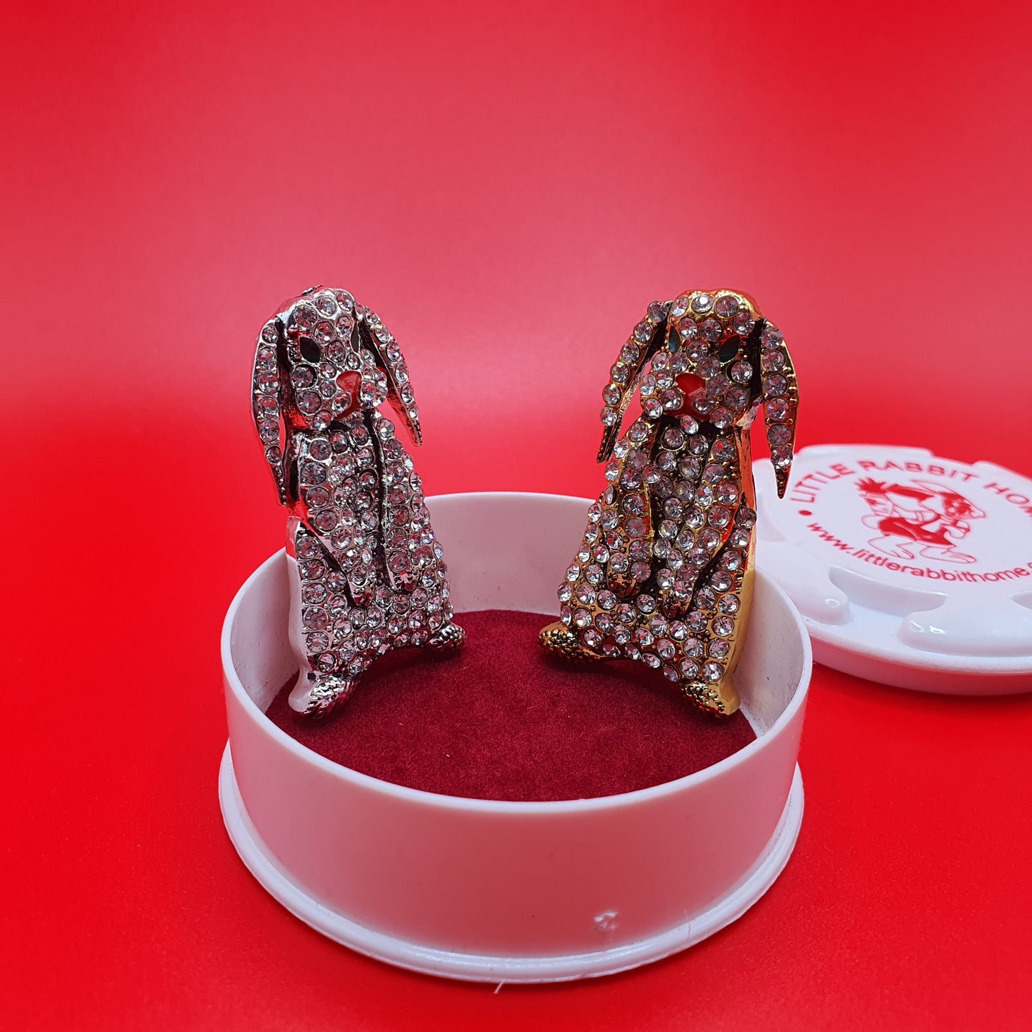 'Angry Rabbit Twins' brooches