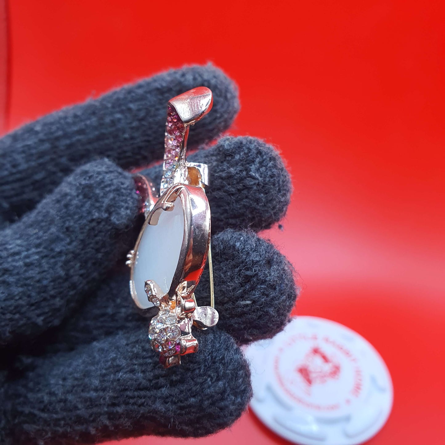 Pink Bunny Lady brooch (2pcs pack)