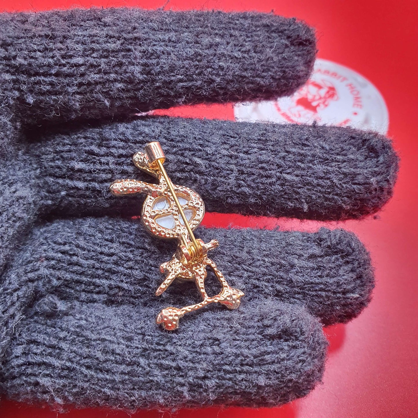 Pink Scooter Bunny brooch (2pcs pack)