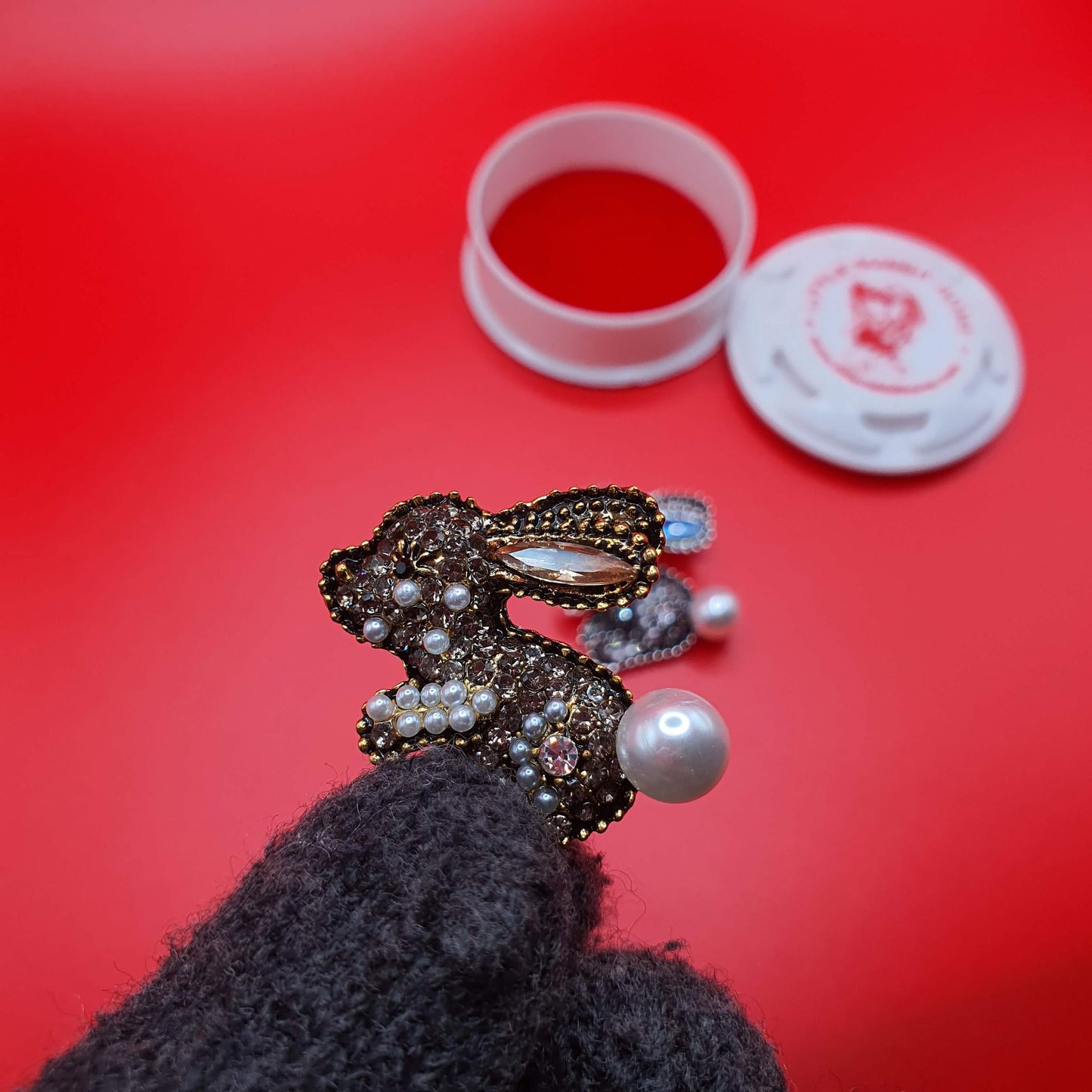 'Baby Bunny Twins' brooches