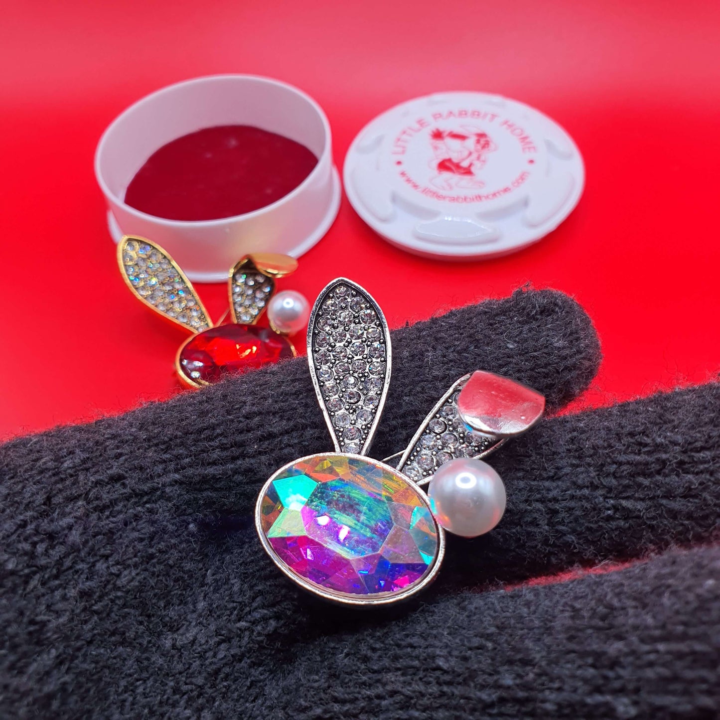 'Precious Rabbit twins' brooches