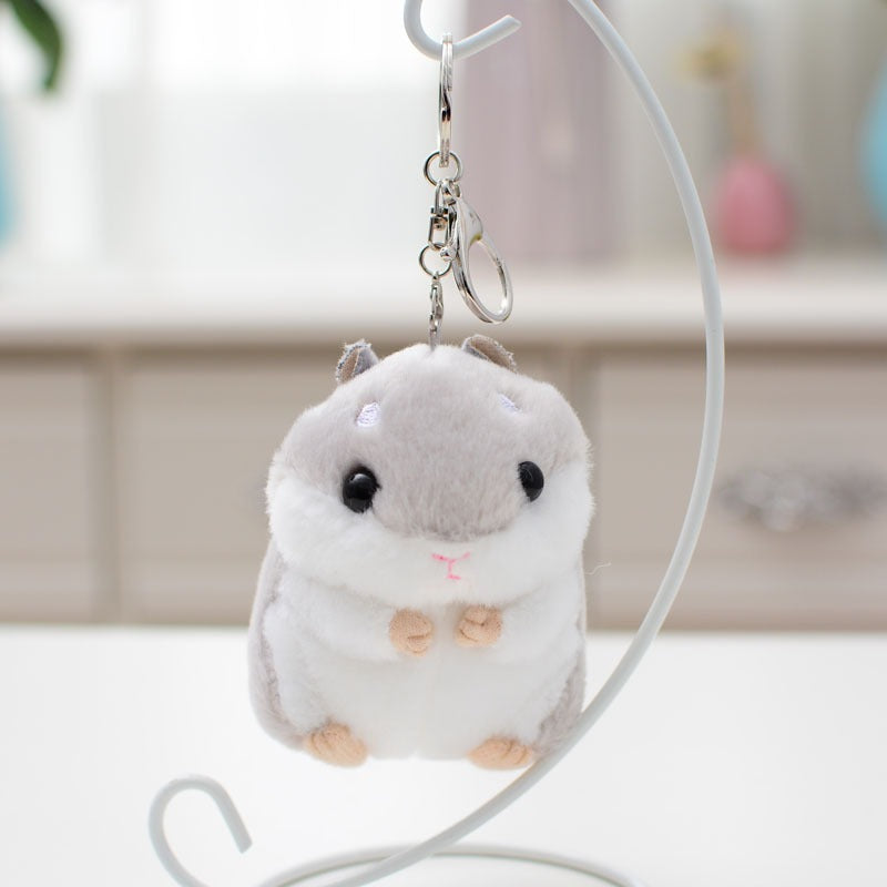Plush Hamster Keychains - Style's Bug 2 x Light Grey