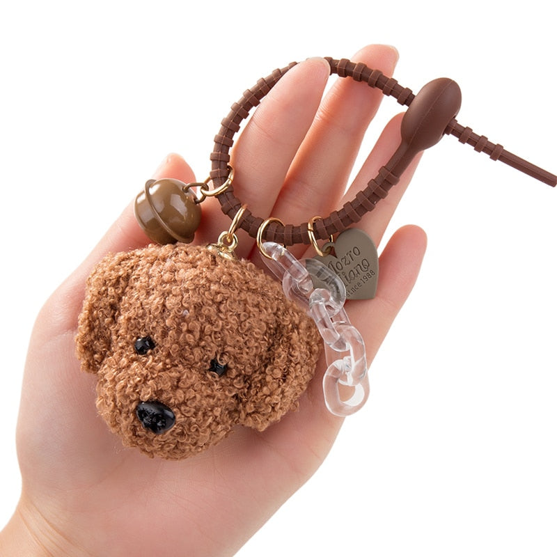 Cavapoo face plush keychains