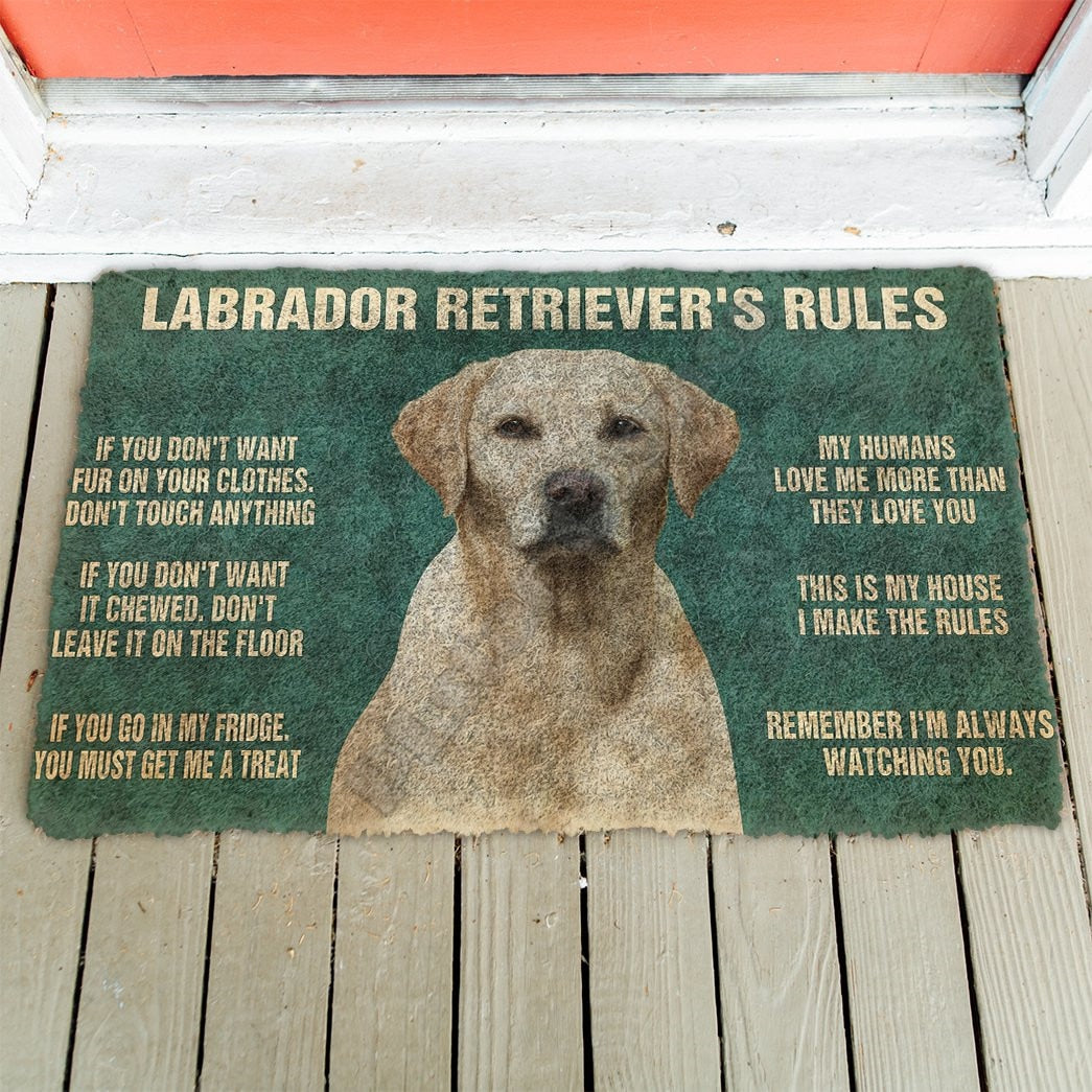 " Labrador Retriever's Rules " mat by SB - Style's Bug