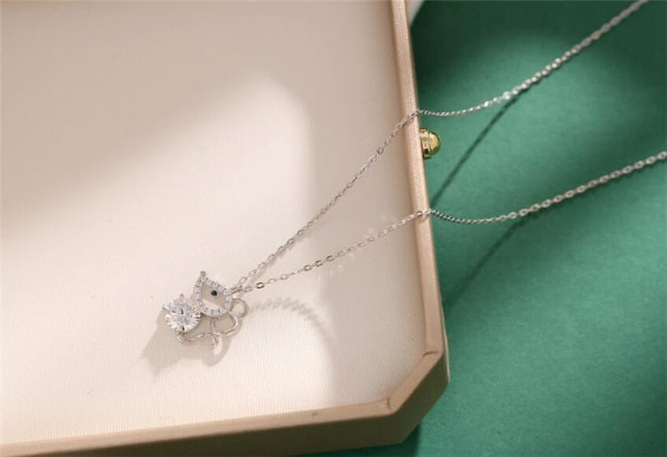 "Silver Crystal Mouse" Necklace - Style's Bug