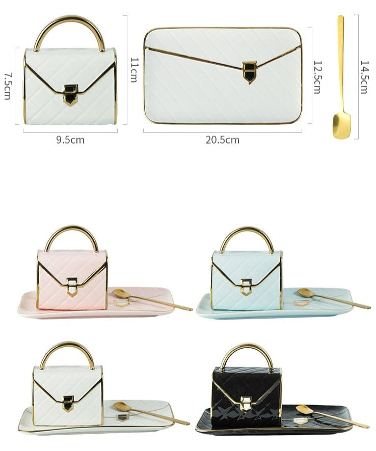 Stylish Handbag Teacup (With Saucer & Spoon) - Style's Bug