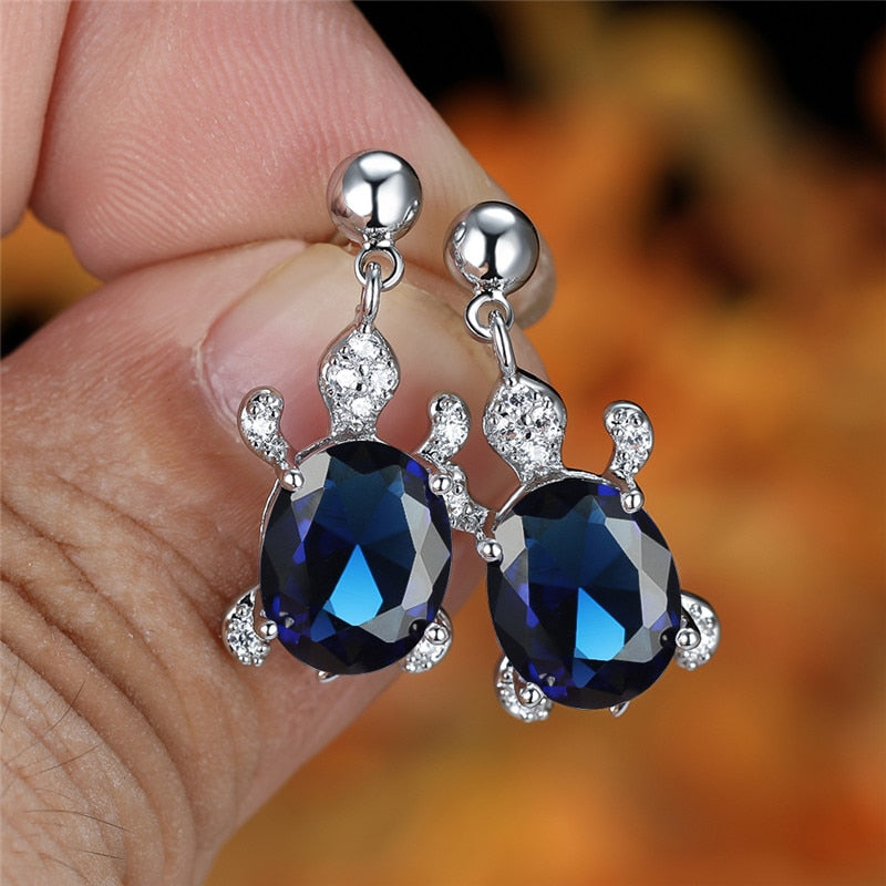 Sea Turtle earrings by Style's Bug - Style's Bug Royal Blue