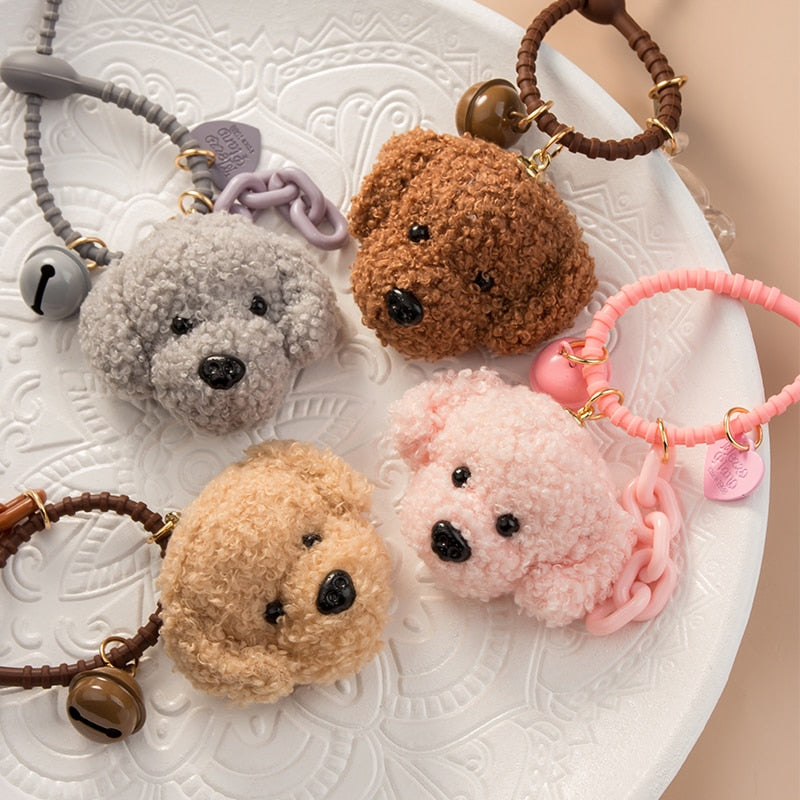 Cavapoo face plush keychains