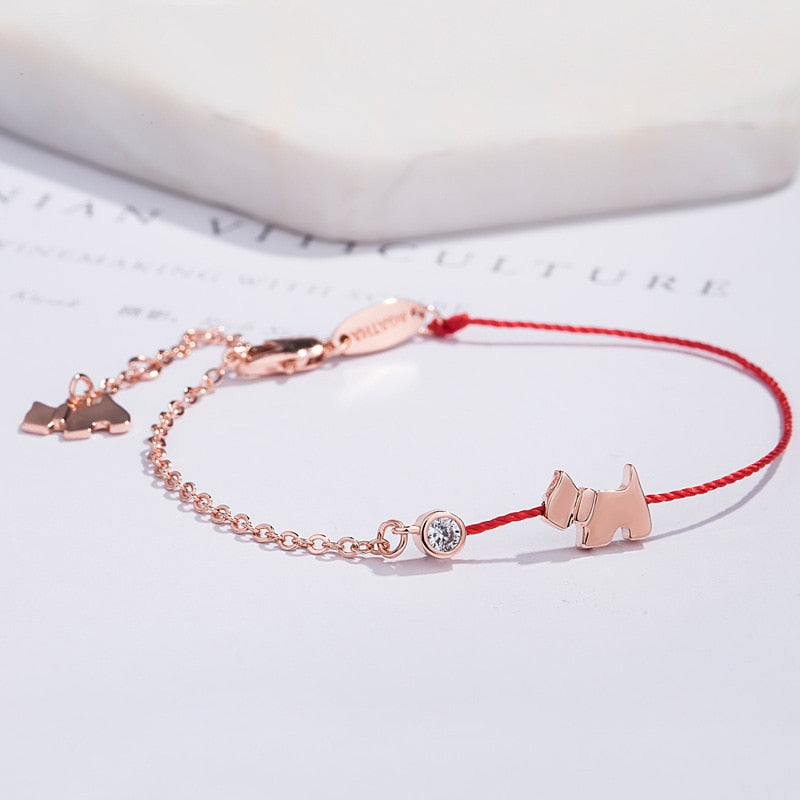 "Tiny Silver Scottish Terrier" Bracelet