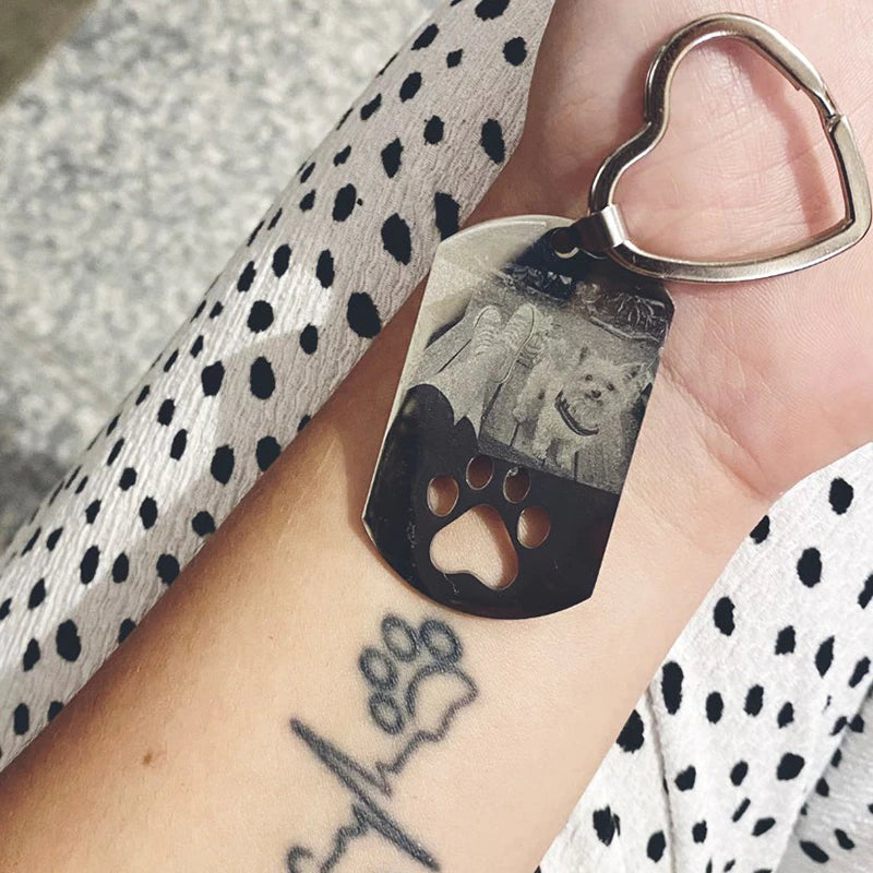 Custom Dog memorial keychains by SB (Name + Image) - Style's Bug