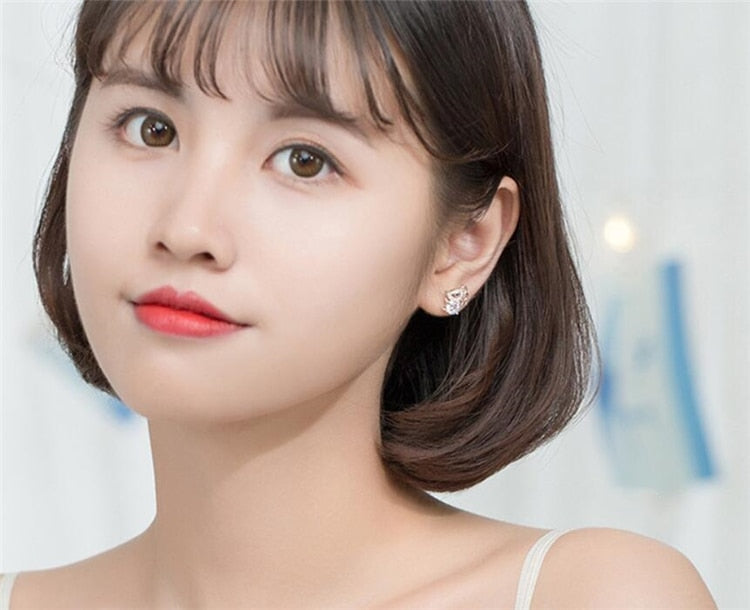"Silver Crystal Mouse" Earrings - Style's Bug