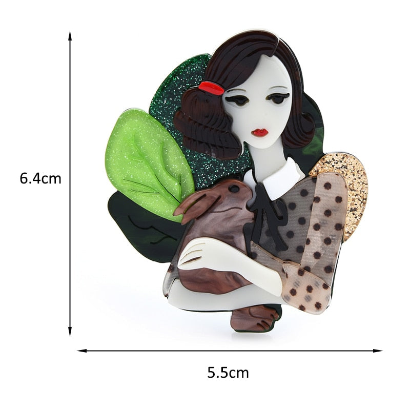 "The Rabbit Mom" Brooch