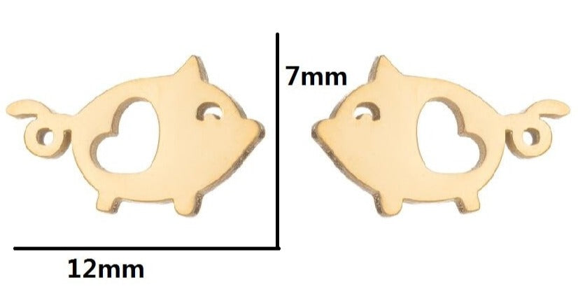 Pig Earrings (3 pairs pack)