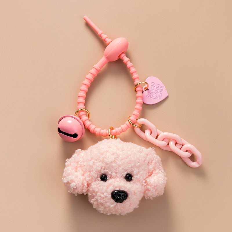 Cavapoo face plush keychains