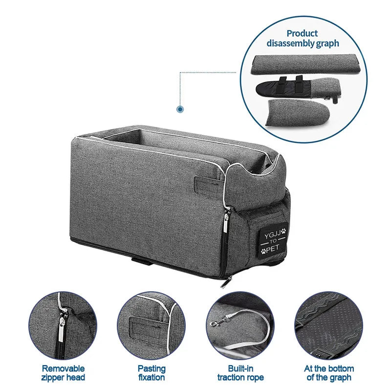 Portable Pet Car Seat - Arm rest edition