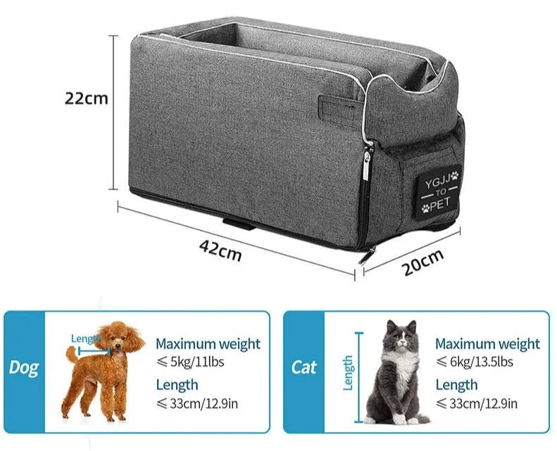 Portable Pet Car Seat - Arm rest edition