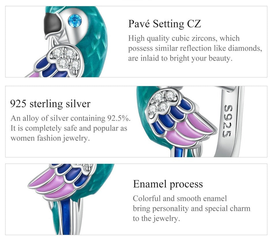 "Pixie the Macaw" Parrot Jewelry Set