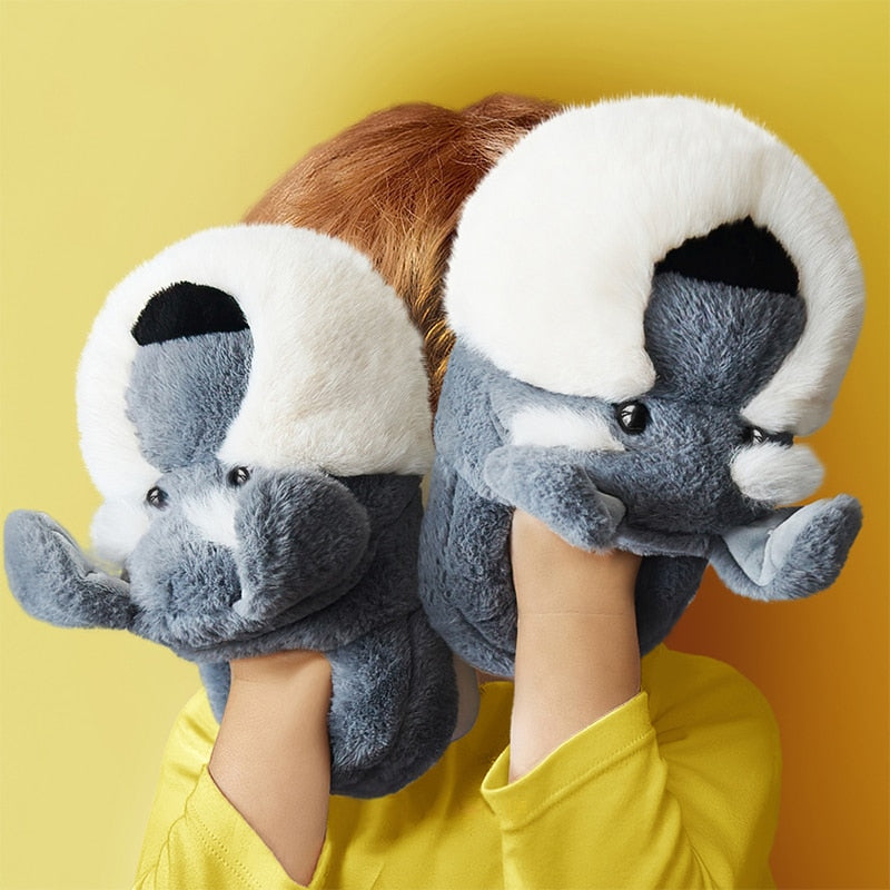 Fluffy Irish Terrier Slippers