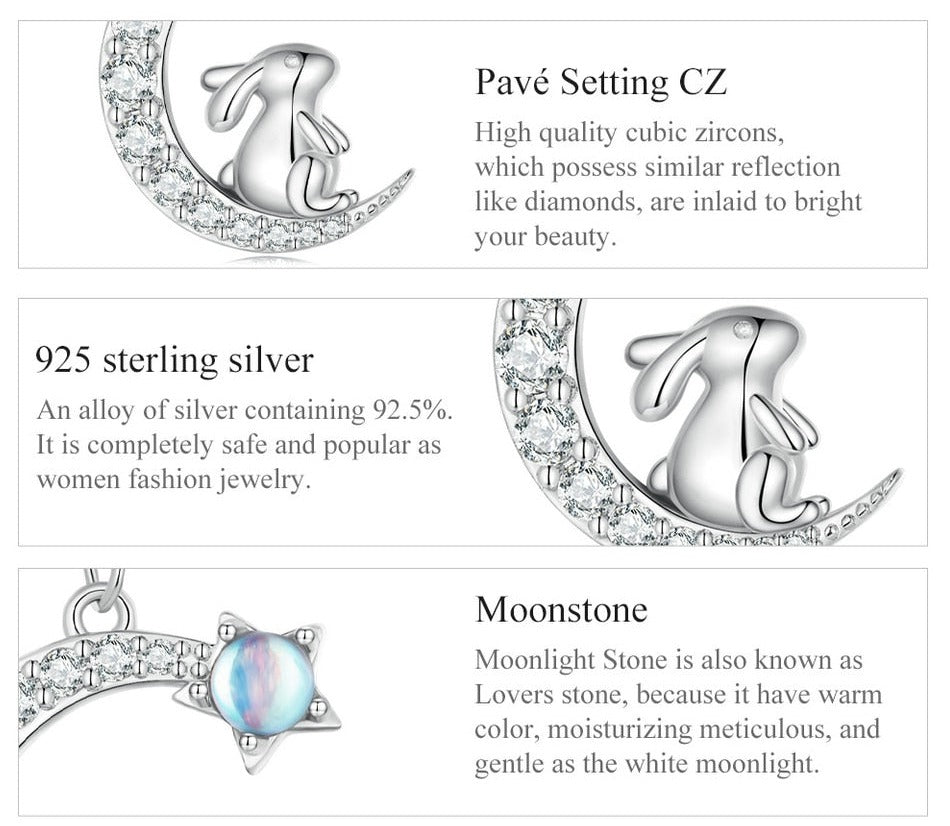 "Bunny & the Moonstone" necklace
