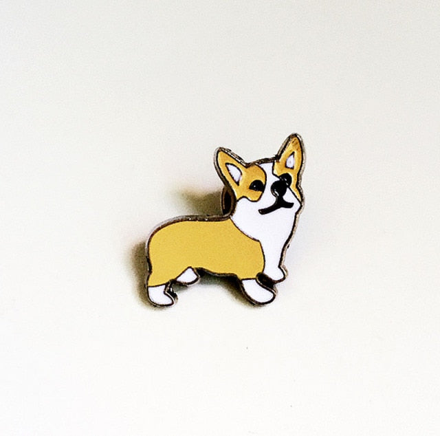 Dog Brooches by Style's Bug (2pcs pack) - Style's Bug Corgi - B