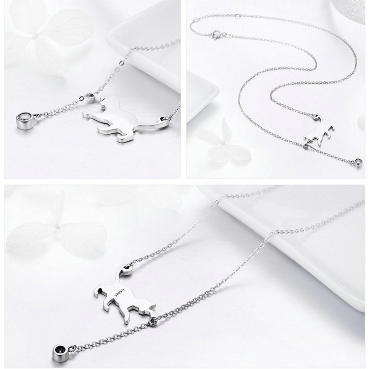 Playing cat necklace by SB - Style's Bug