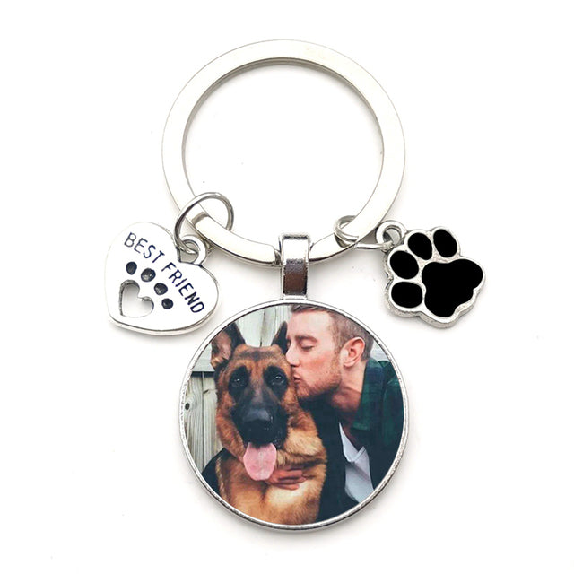 PAWsonalized Best friend pet Photo Keychains by Style's Bug (2pcs pack) - Style's Bug Black