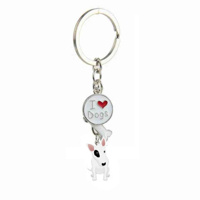Bull Terrier keychains by Style's Bug (2pcs pack) - Style's Bug I love dogs