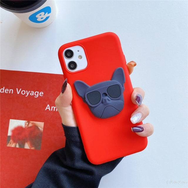 3D French bulldog Iphone cases by Style's Bug - Style's Bug Red / For iPhone 14 Plus