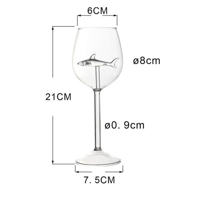 Crystal Shark Wine Glass by Style's Bug - Style's Bug