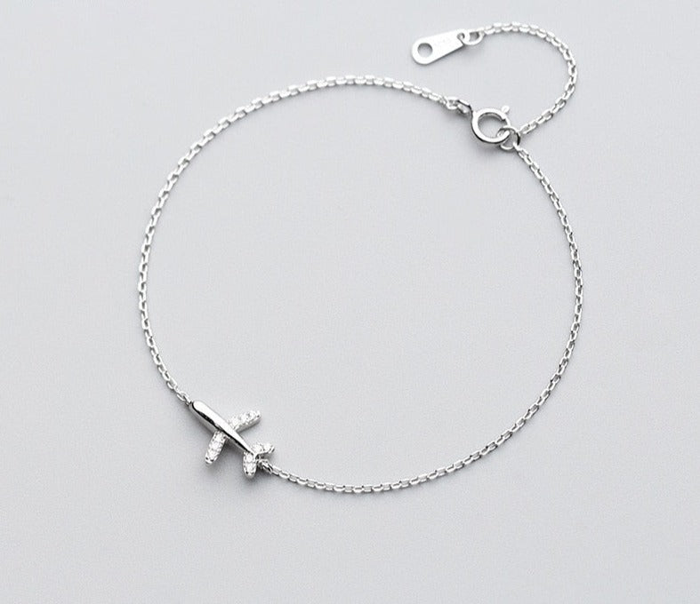 Silver Airplane bracelet by Style's Bug - Style's Bug