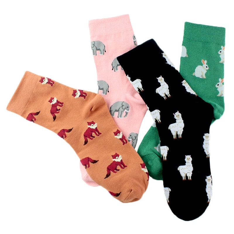Cute animal knitted socks by Style's Bug (2 pairs pack) - Style's Bug