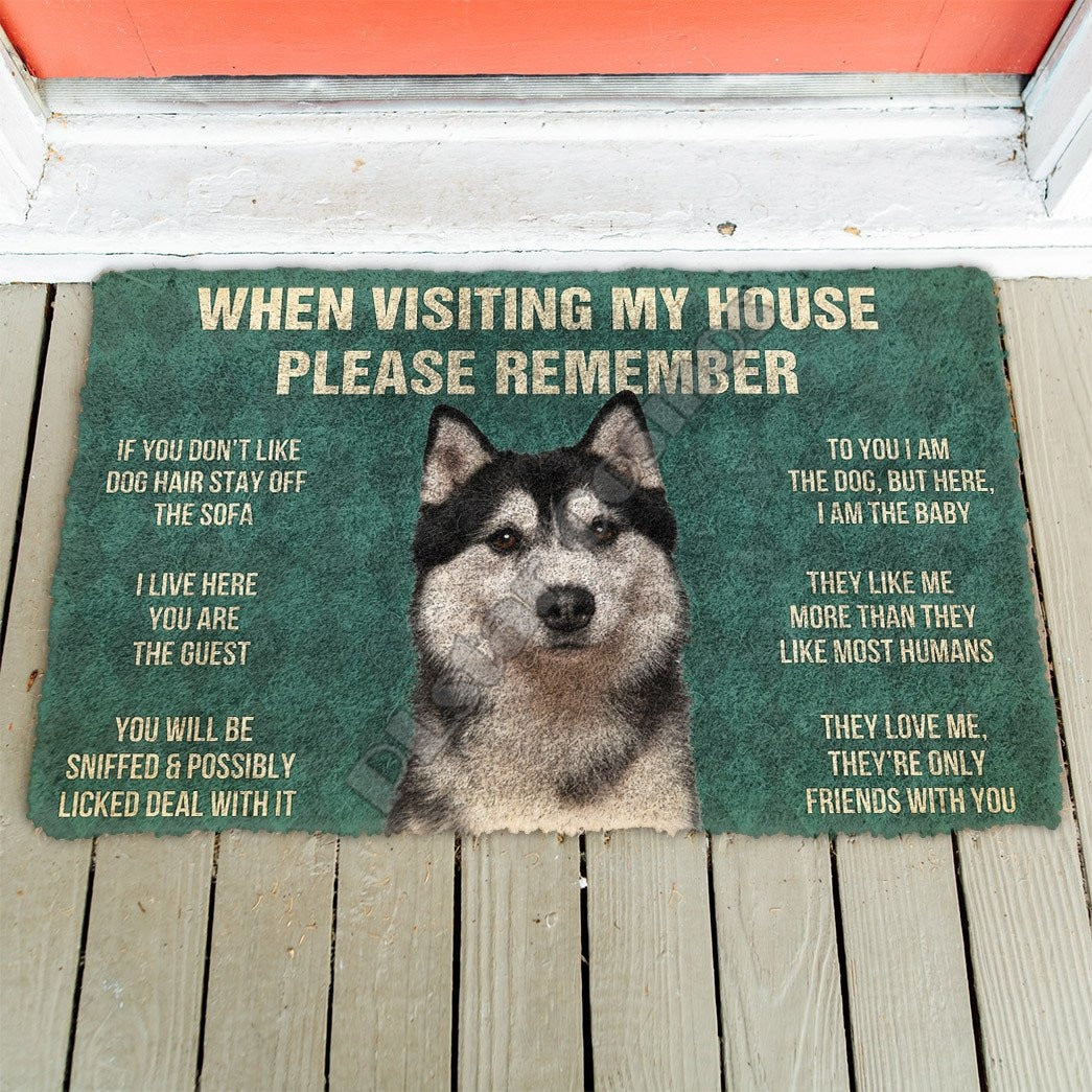 Husky's Rules Doormat by Style's Bug - Style's Bug
