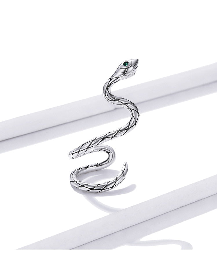 Green eyed Snake ear clip by Style's Bug - Style's Bug